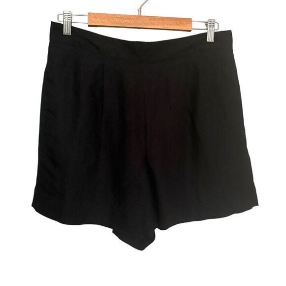 Boston Proper Effortless Pull-On Linen Blend Shorts Black Size Medium Pockets - Picture 3 of 8